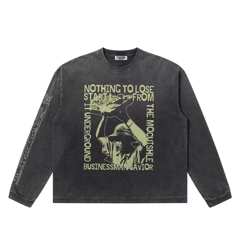 5937097772928,5937097772929,5937097772930,5937097772931, Graphic Long-Sleeve Crewneck T-Shirt