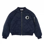 6174210310335,6174210310336,6174210310337,6174210310338, Quilted Cotton Bomber Jacket with Patch