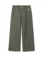 Wide-Leg Printed Jeans Pants 2