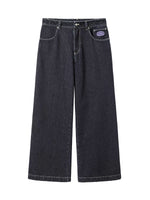 Wide-Leg Printed Jeans Pants 4