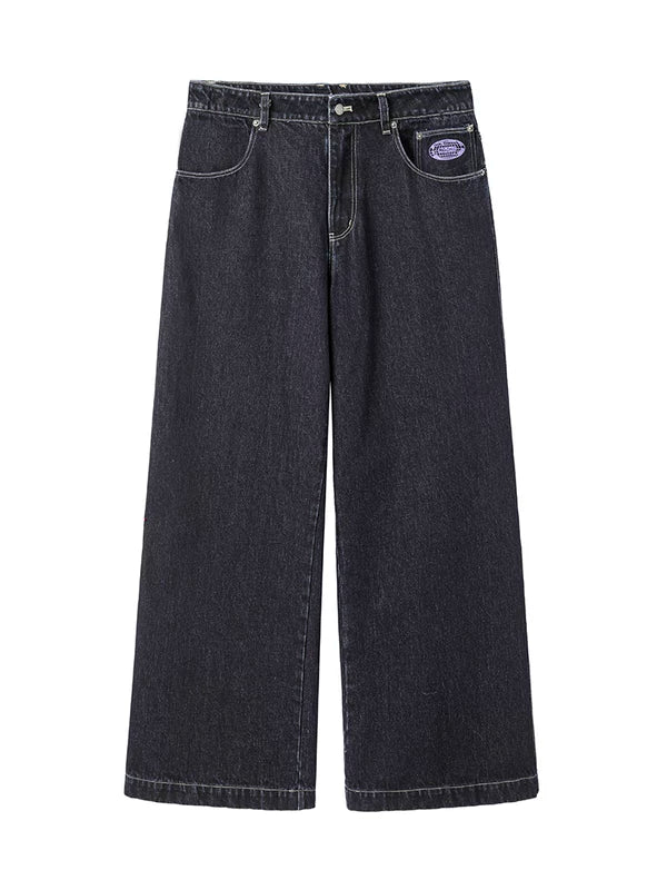 Wide-Leg Printed Jeans Pants 4