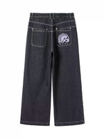 Wide-Leg Printed Jeans Pants 5