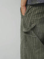 Corduroy Striped Cropped Capri Pants 3