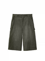 Corduroy Striped Cropped Capri Pants 5