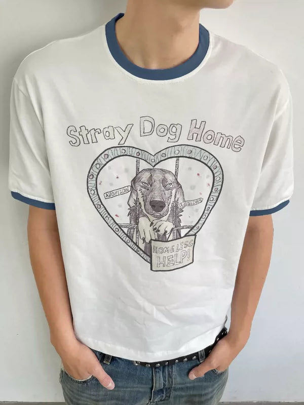 Stray Dog Home Graphic Short-Sleeve T-Shirt 3