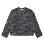 6118589186380,6118589186382,6118589186384,6118589186386, Camouflage Waffle Knit Long Sleeve T-Shirt