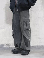 Double-Pleated Six-Pocket Cargo Pants 1