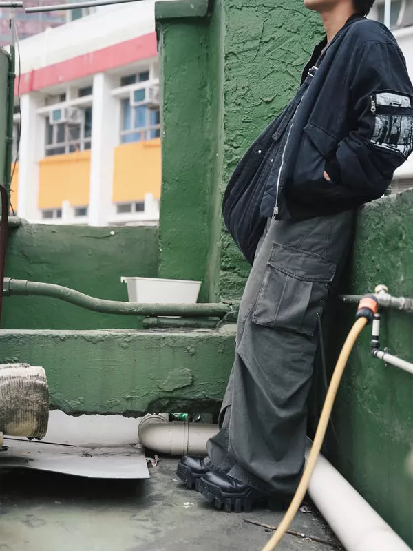 Double-Pleated Six-Pocket Cargo Pants 5