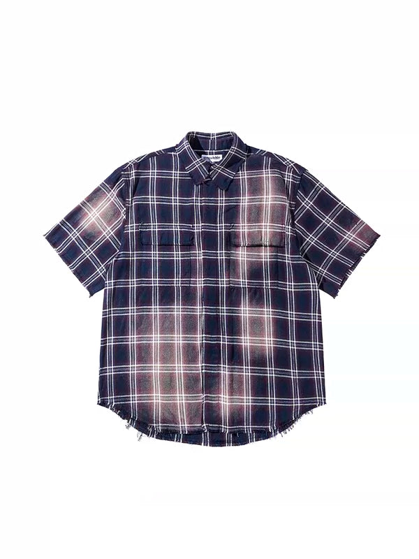 Sunfaded Short-Sleeve Plaid Shirt 4