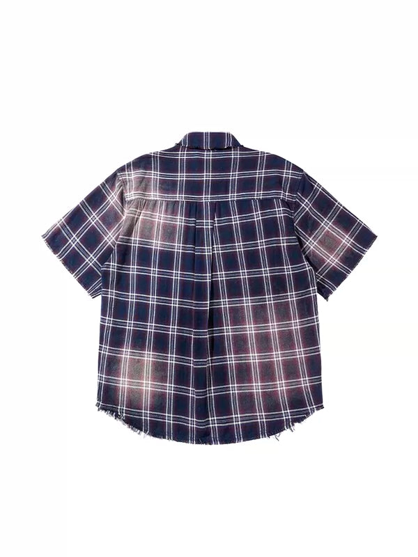 Sunfaded Short-Sleeve Plaid Shirt 5