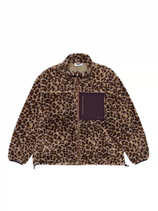Leopard Fleece Zip Jacket with Pocket 4