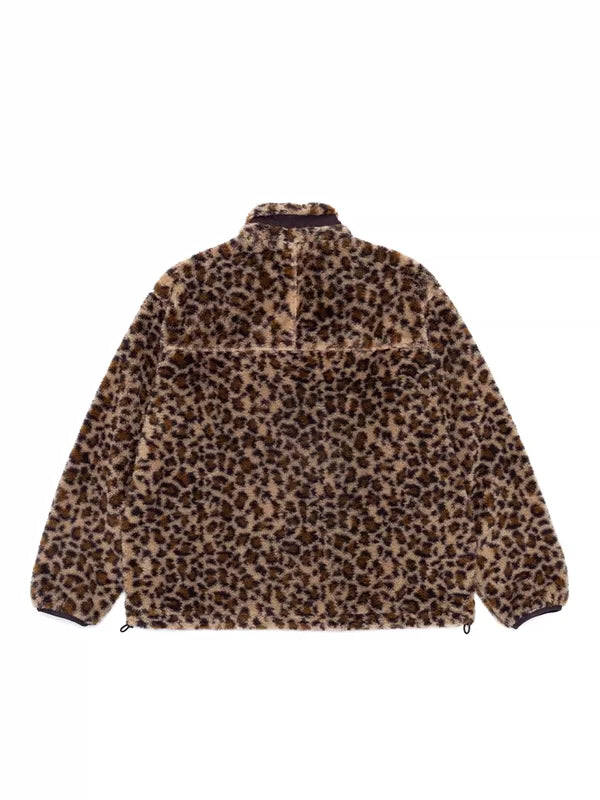 Leopard Fleece Zip Jacket with Pocket 5