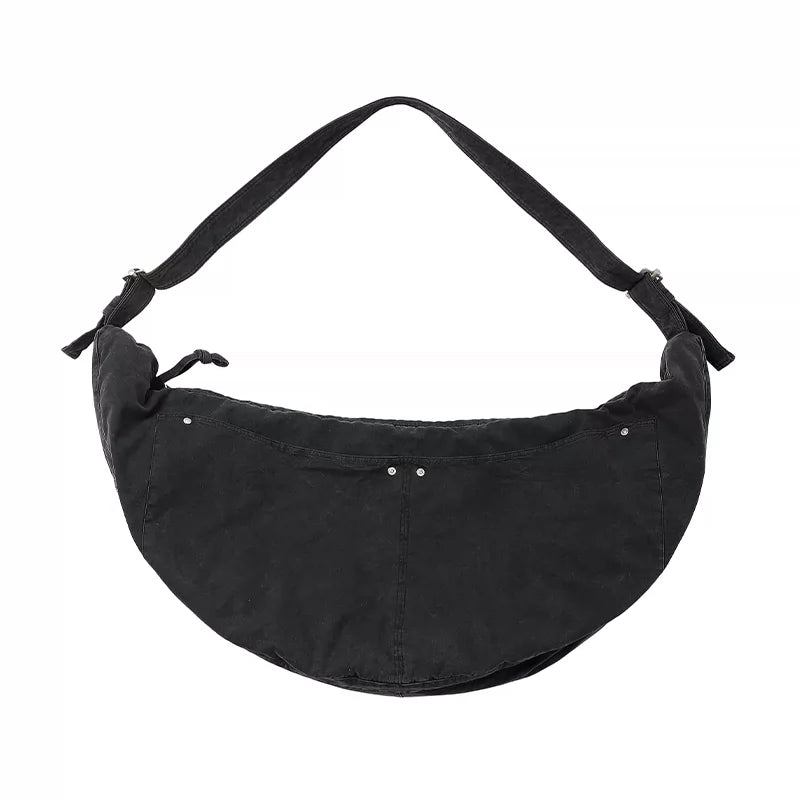 Canvas Crescent Crossbody Shoulder Bag 5