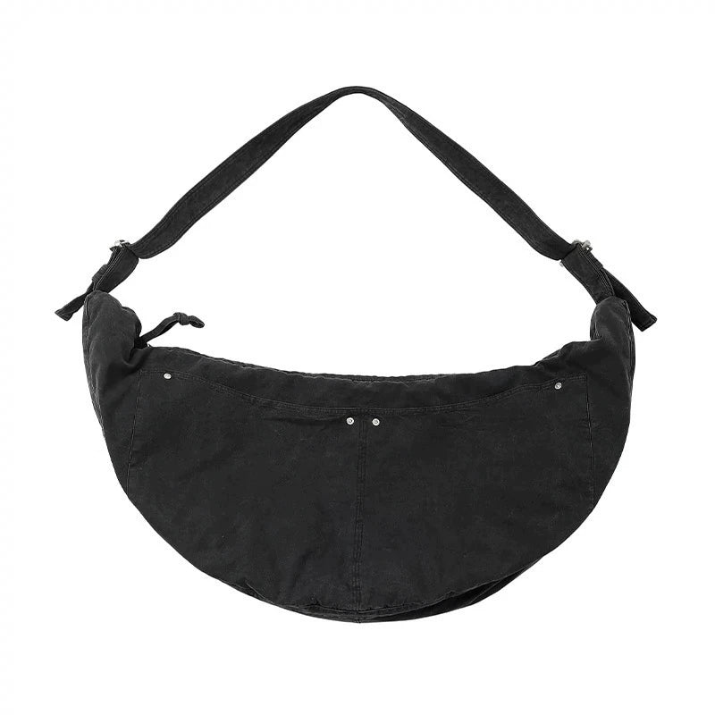 6009261398276, Canvas Crescent Crossbody Shoulder Bag