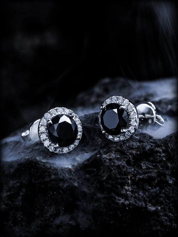 Moissanite Sterling Silver Stud Earrings 1