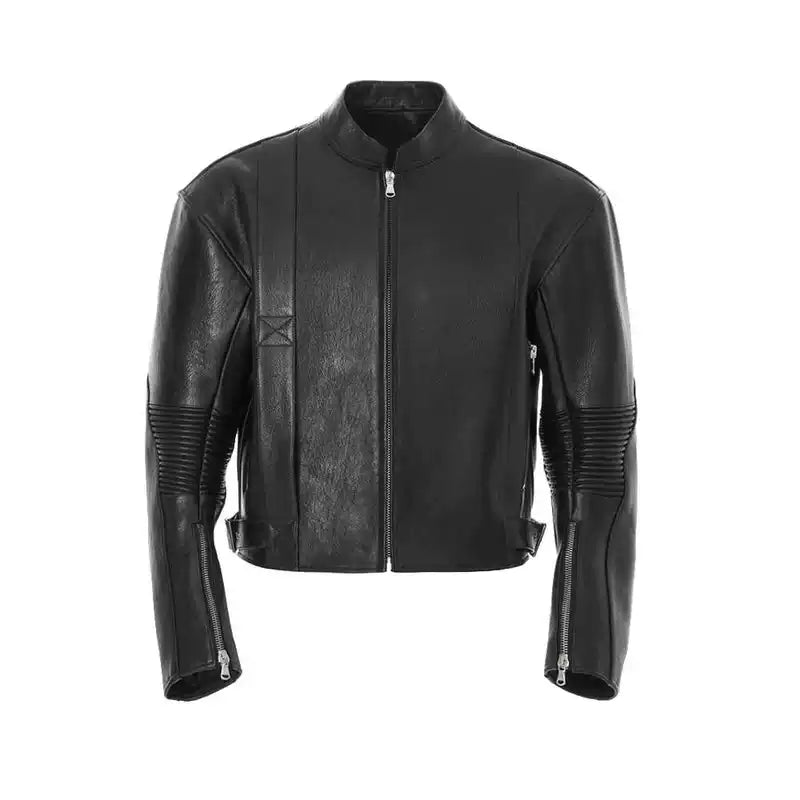Motorcycle Goatskin Leather Racing Jacket 1