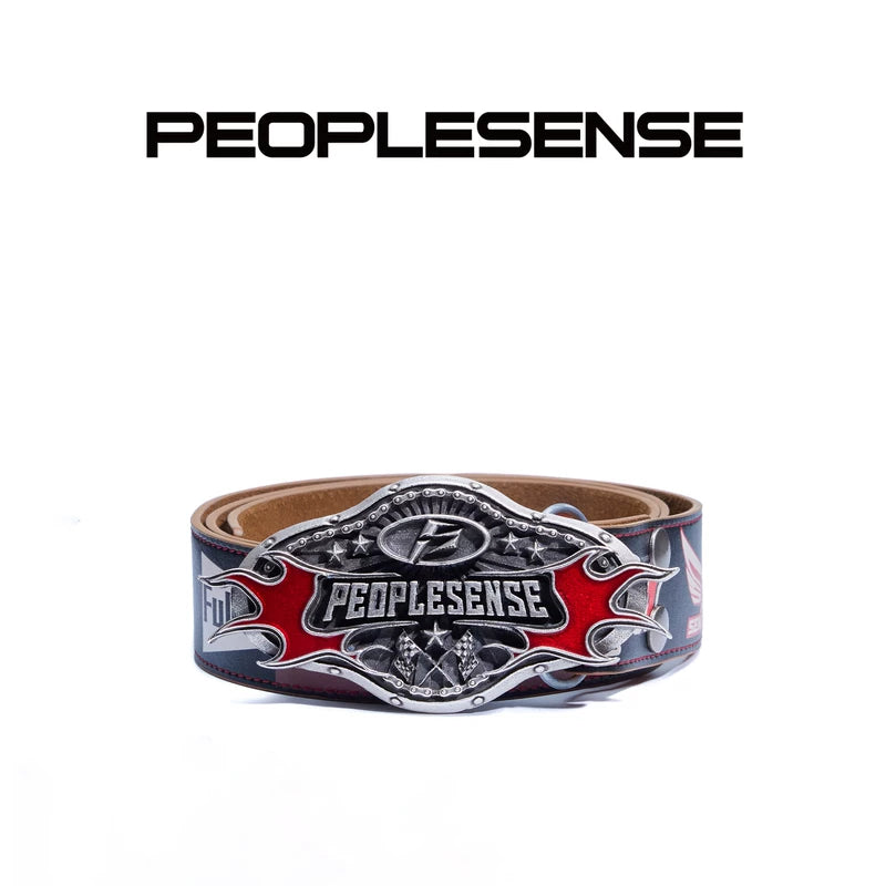 6203987250926, Motorcycle Style Genuine Leather Belt