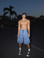 Multi-Layer Drawstring Denim Shorts 2