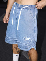 Multi-Layer Drawstring Denim Shorts 5