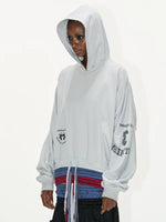 Multi-Layer Waist Hoodie With Screen Print 2