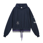 5729911597396,5729911597397,5729911597398,5729911597399, Multi-Layer Waist Hoodie With Screen Print