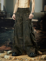 Multi-Pocket Wide-Leg Cargo Pants 2