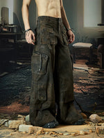 Multi-Pocket Wide-Leg Cargo Pants 3