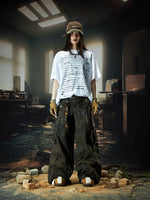 Multi-Pocket Wide-Leg Cargo Pants 4