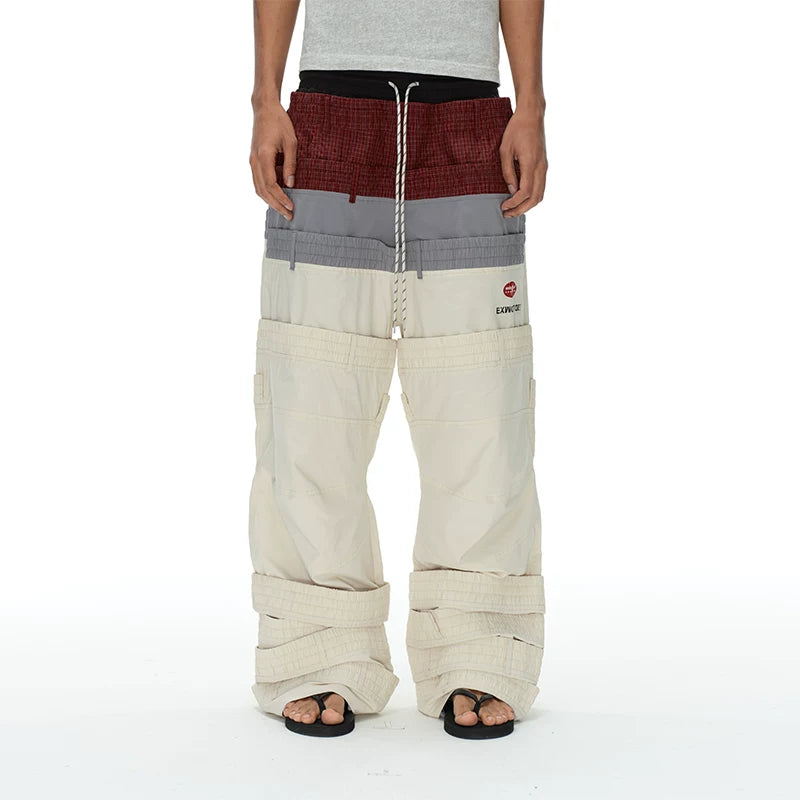 6060201112144,6060201112145,6060201112146,6060201112147, Multi-Waisted Loose Fit Cargo Pants