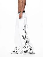 Musical Note Print Wide-Leg Sweatpants 4