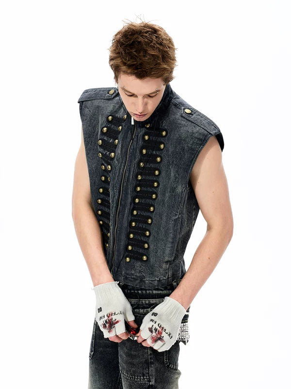 Napoleon Style Denim Vest 2
