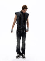 Napoleon Style Denim Vest 4