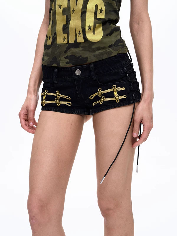 Napoleon-Style Low-Waisted Drawstring Shorts 2