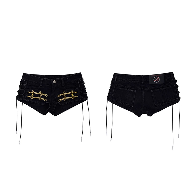 6062209505708,6062209505709,6062209505710,6062209505711, Napoleon-Style Low-Waisted Drawstring Shorts
