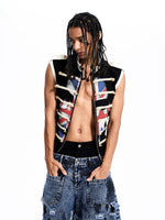 Napoleon Style Union Jack Print Vest 2
