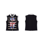 6266725159665,6266725159666,6266725159667,6266725159668, Napoleon Style Union Jack Print Vest