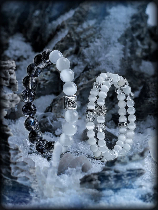 Natural Cat’s Eye Crystal Bracelet Set 1