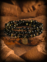 Natural Gold Obsidian Beaded Bracelet 1