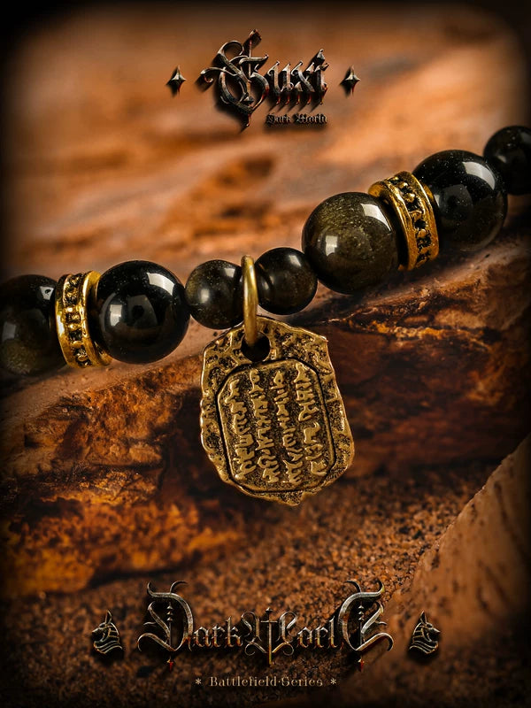 Natural Gold Obsidian Beaded Bracelet 3