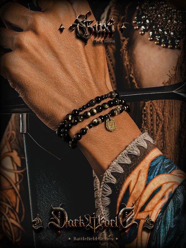 Natural Gold Obsidian Beaded Bracelet 5