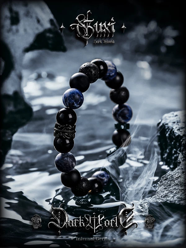 Natural Obsidian Beaded Bracelet 2