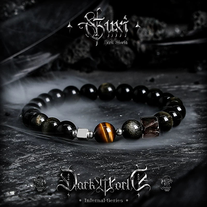 5898527348237,5898527348234,5898527348236,5898527348235, Natural Obsidian Tiger Eye Bracelet