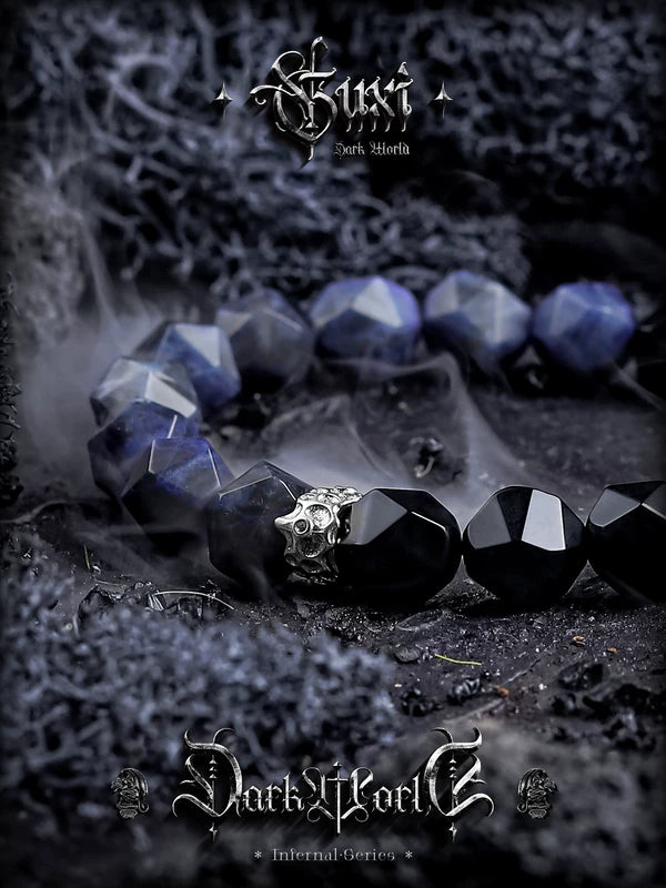 Obsidian and Lace Stone Bracelet 3