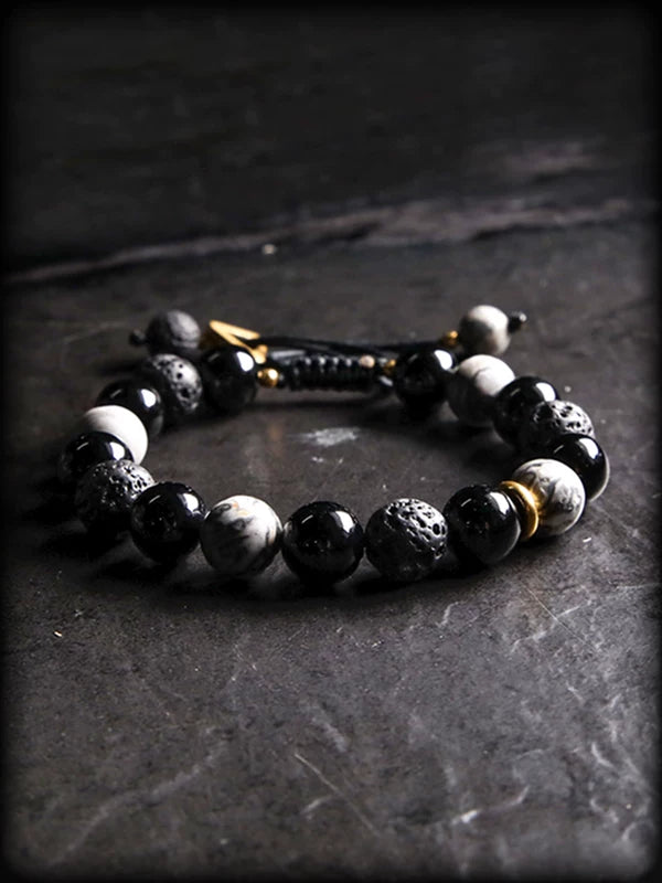 Obsidian Beaded Bracelet 1