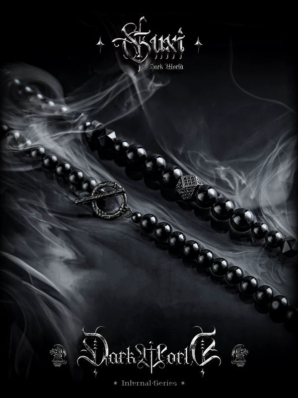 Obsidian Beaded Necklace 2