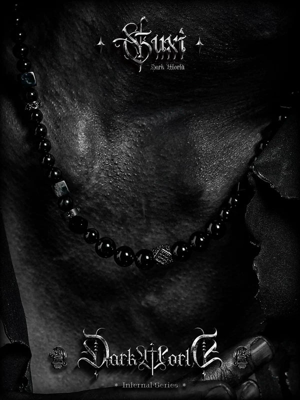 Obsidian Beaded Necklace 5