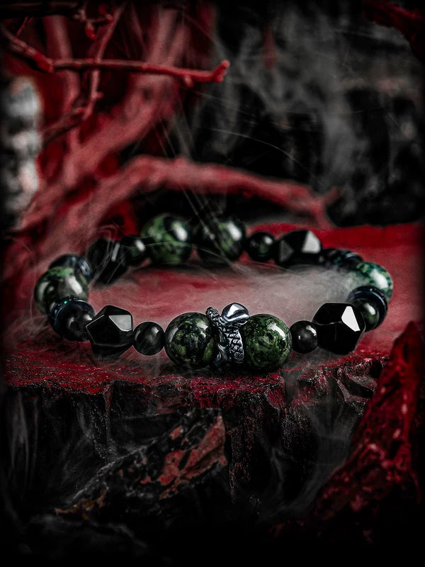 Obsidian Snake Beaded Bracelet 1