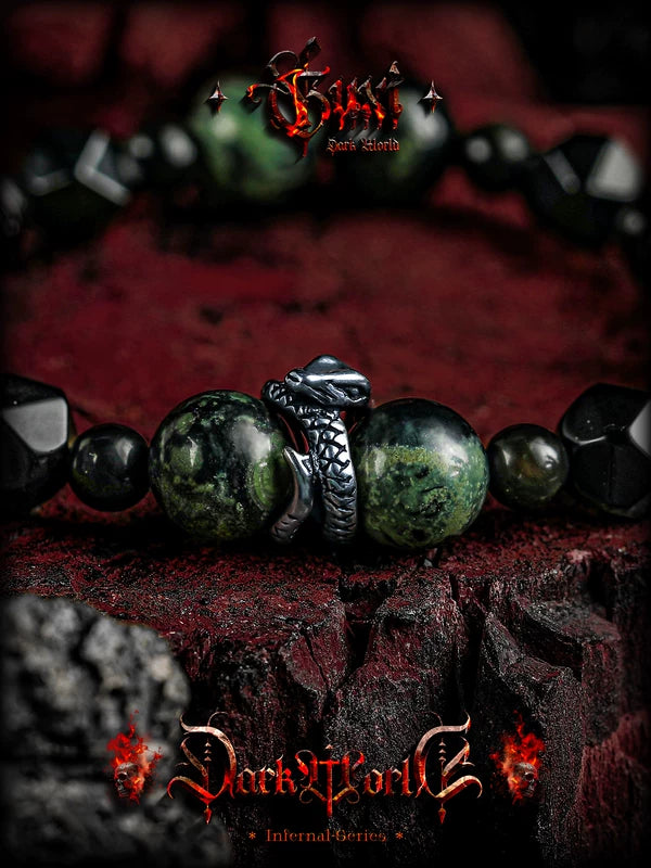 Obsidian Snake Beaded Bracelet 3