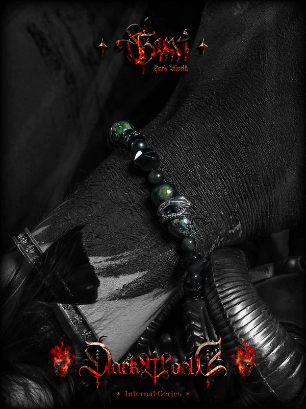 Obsidian Snake Beaded Bracelet 5
