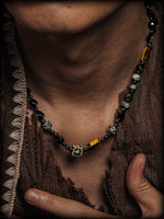 Obsidian Tiger Eye Beaded Necklace 1